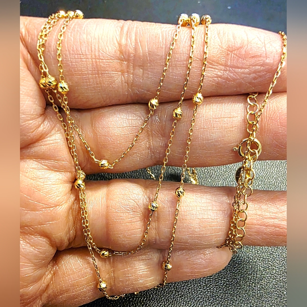🪷18k 3 Layered Beaded Necklace